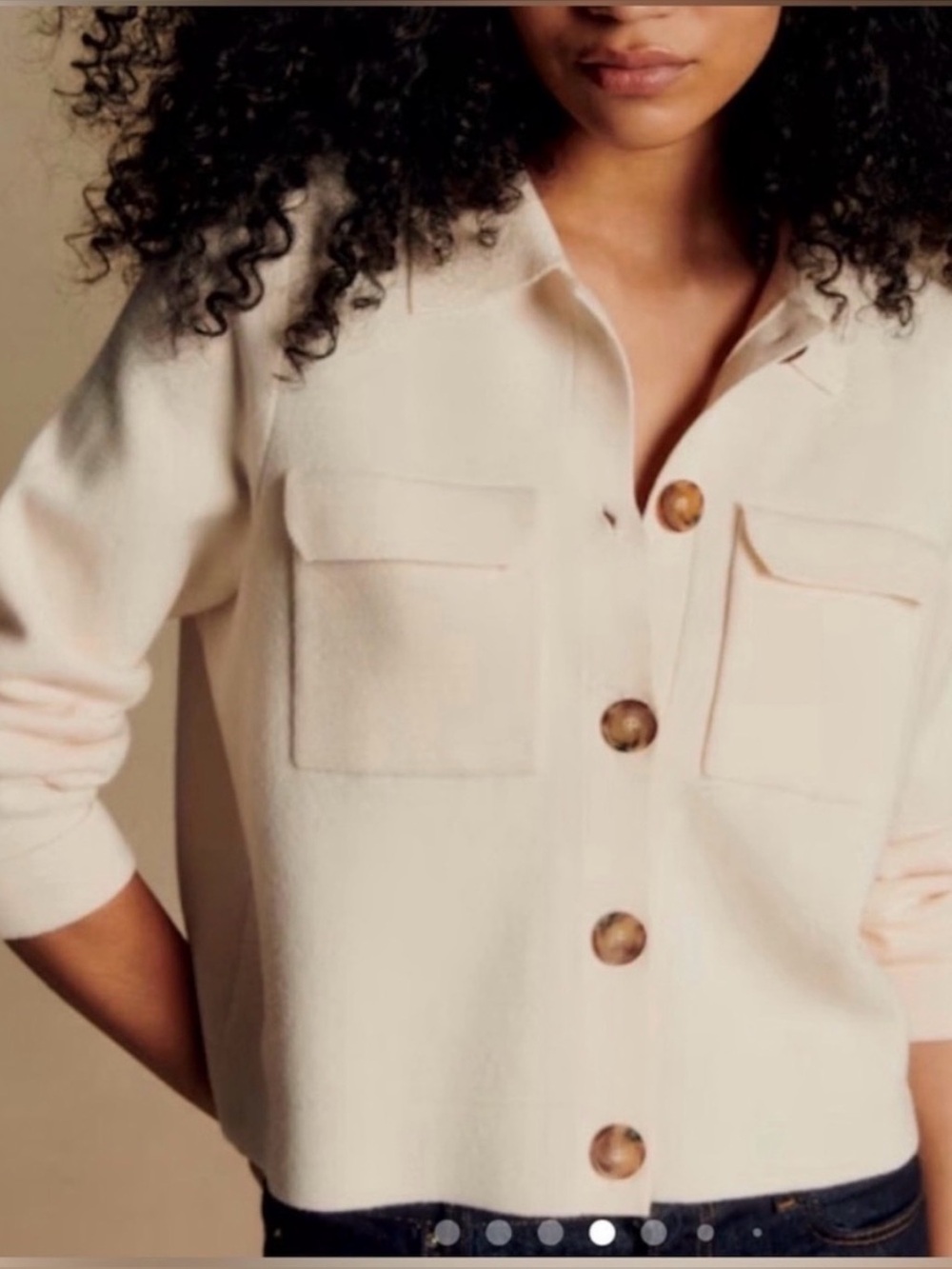 Betty cardigan, ecru color